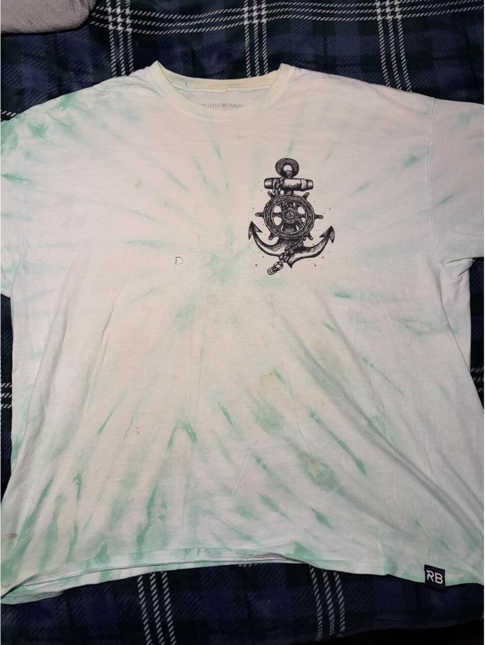 Relentless Betrayal 2X Tie-Dye Anchor Graphic T-Shirt - 2XL - 0340